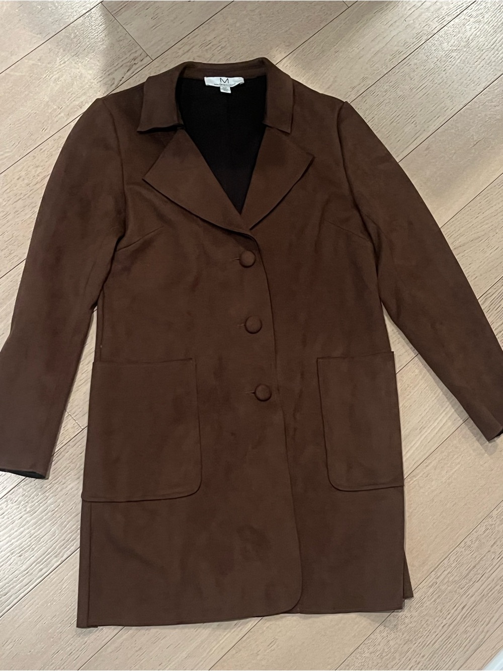 Women's Brown Single-Breasted Long Coat